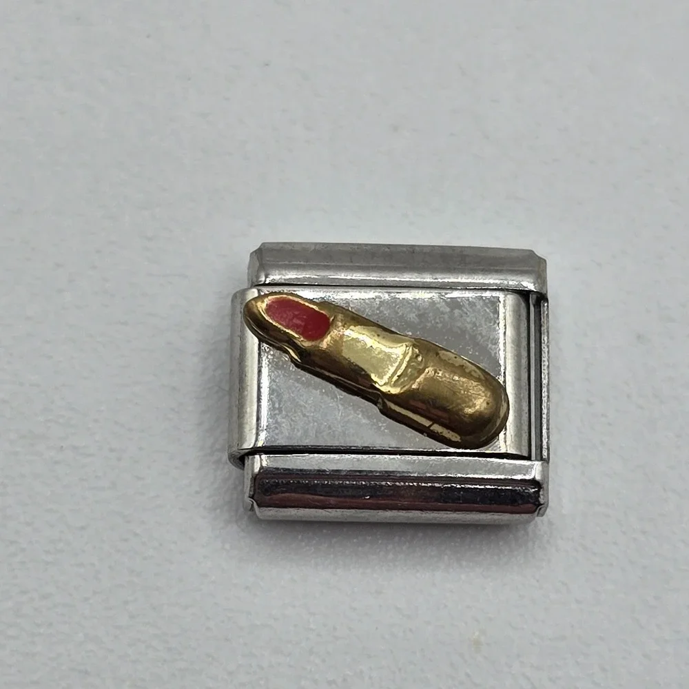 Italian Charm Classic Bracelet‎ Link Lipstick Makeup Girl
